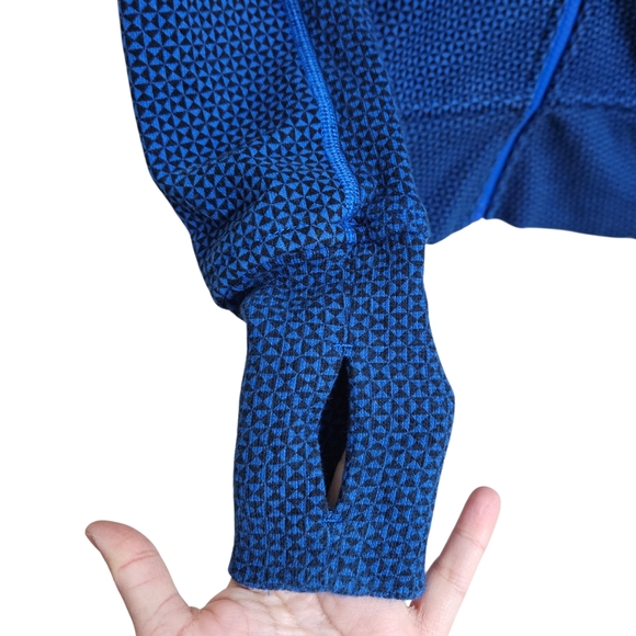 Lululemon Scuba Hoodie Stretch Lined Double Diamond Baroque Blue 2 - Picture 9 of 16